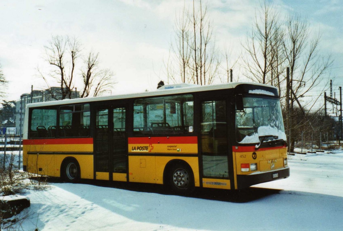 (114'203) - CarPostal Ouest - VD 274'791 - MAN/Hess (ex PostAuto Bern Nr. 452; ex Trachsel, Hasle-R�egsau; ex Loosli, Wyssachen) am 14. Februar 2009 in Yverdon, Garage