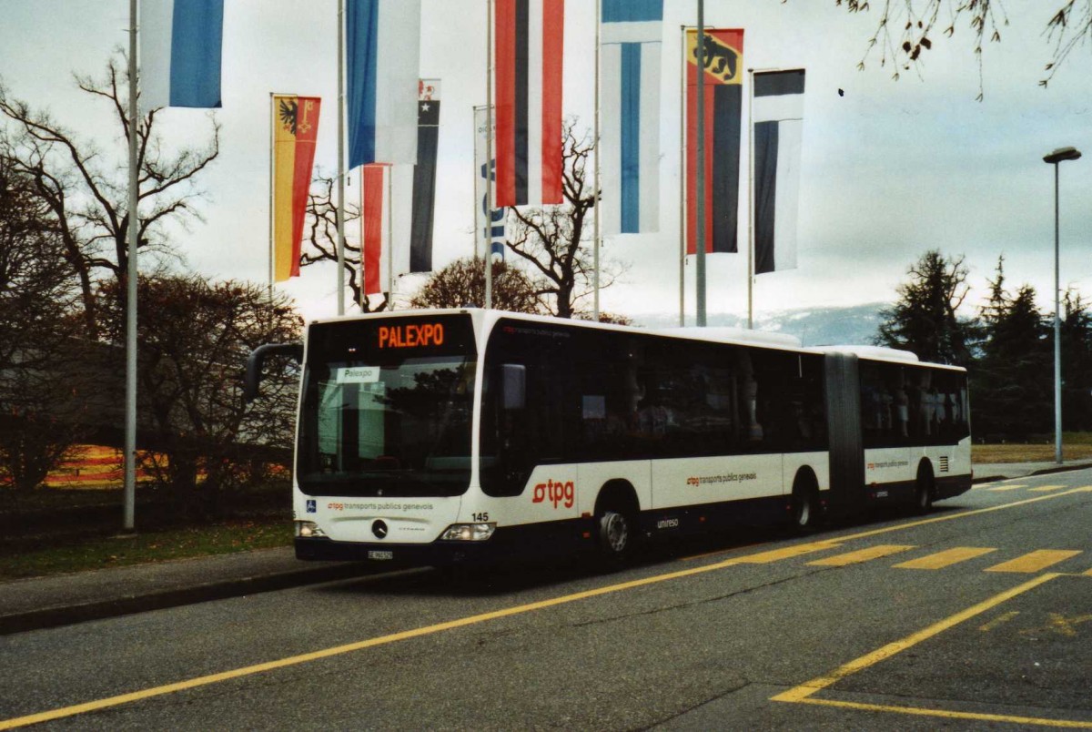 (114'818) - TPG Gen�ve - Nr. 145/GE 960'529 - Mercedes am 8. M�rz 2009 in Gen�ve, Palexpo