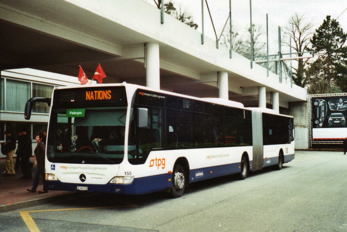 (114'824) - TPG Gen�ve - Nr. 155/GE 960'539 - Mercedes am 8. M�rz 2009 in Gen�ve, Palexpo