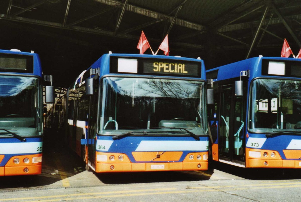 (114'916) - TPG Gen�ve - Nr. 364/GE 96'796 - Volvo am 8. M�rz 2009 in Gen�ve, D�p�t