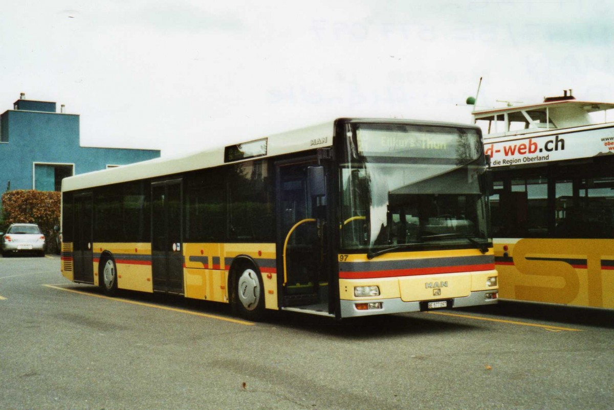 (115'912) - STI Thun - Nr. 97/BE 577'097 - MAN am 16. April 2009 bei der Schiffl�ndte Thun