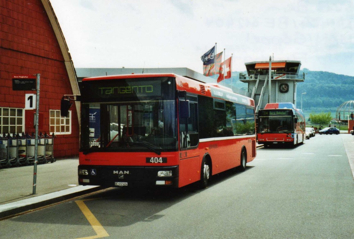 (116'419) - Bernmobil, Bern - Nr. 404/BE 612'404 - MAN/G�ppel am 9. Mai 2009 in Belp, Flughafen