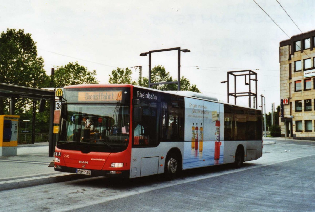 (118'007) - Rheinbahn, D�sseldorf - Nr. 7505/D-NM 7505 - MAN am 5. Juli 2009 in Solingen