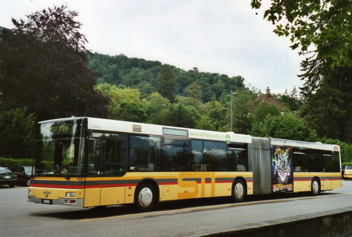 (119'202) - STI Thun - Nr. 107/BE 521'107 - MAN am 17. Juli 2009 bei der Schiffl�ndte Thun