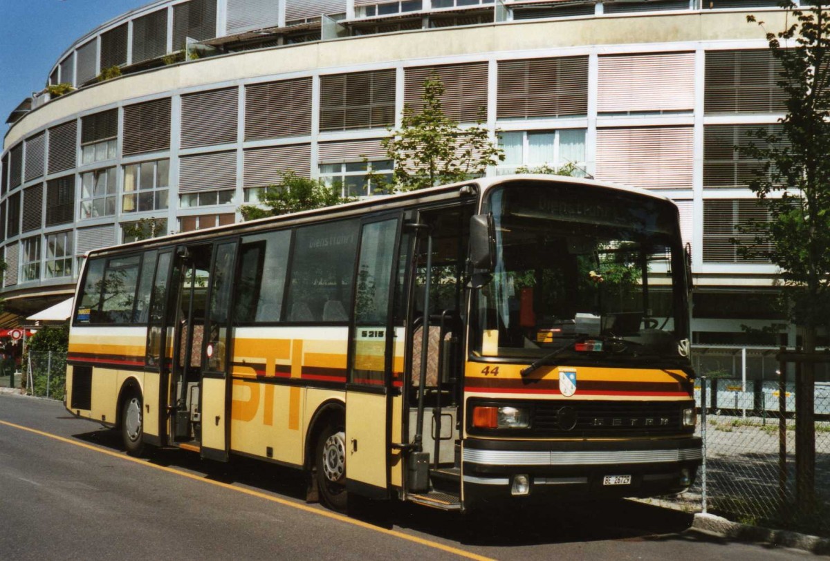 (119'621) - STI Thun - Nr. 44/BE 26'729 - Setra (ex AGS Sigriswil) am 14. August 2009 bei der Schiffl�ndte Thun