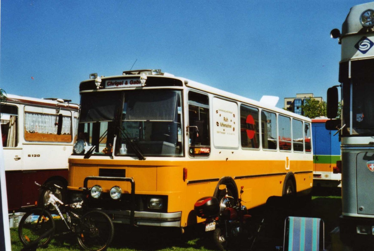 (119'815) - Oberh�nsli, Thayngen - SH 60'062 U - FBW/T�scher (ex Bus-Halter, Wil Nr. 9) am 15. August 2009 in Zug, Wohnbustreffen