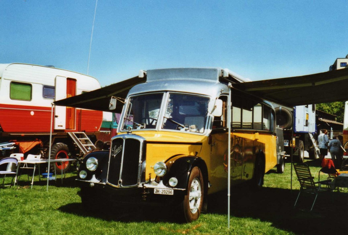 (119'836) - Langenegger A., W�denswil - ZH 20'206 - Saurer/Krapf (ex Tscharner, Thusis) am 15. August 2009 in Zug, Wohnbustreffen