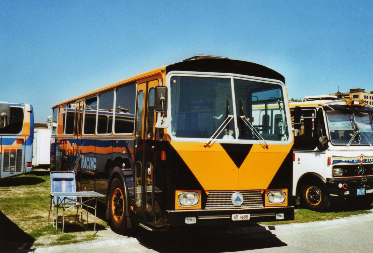 (119'914) - Eugster, Wienacht-Tobel - AR 4608 - Saurer/T�scher (ex Rohrer, Reitnau; ex Kistler, Reichenburg; ex P 24'614) am 15. August 2009 in Zug, Wohnbustreffen