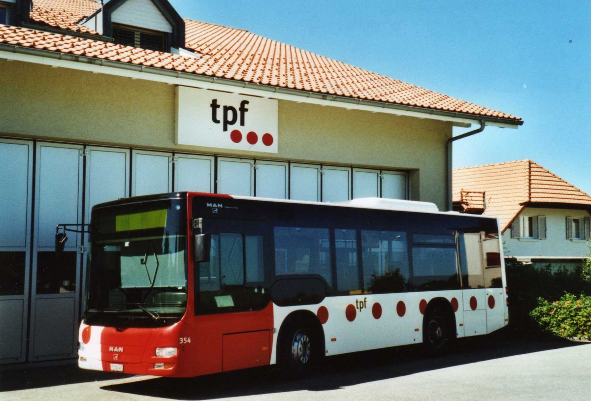 (120'812) - TPF Fribourg - Nr. 354/FR 300'405 - MAN/G�ppel am 30. August 2009 in Heitenried, Garage