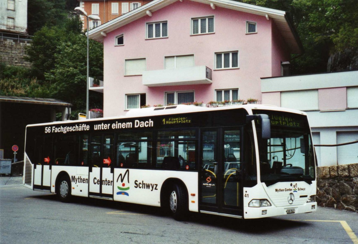 (120'934) - AAGU Altdorf - Nr. 41/UR 9141 - Mercedes am 12. September 2009 beim Bahnhof G�schenen