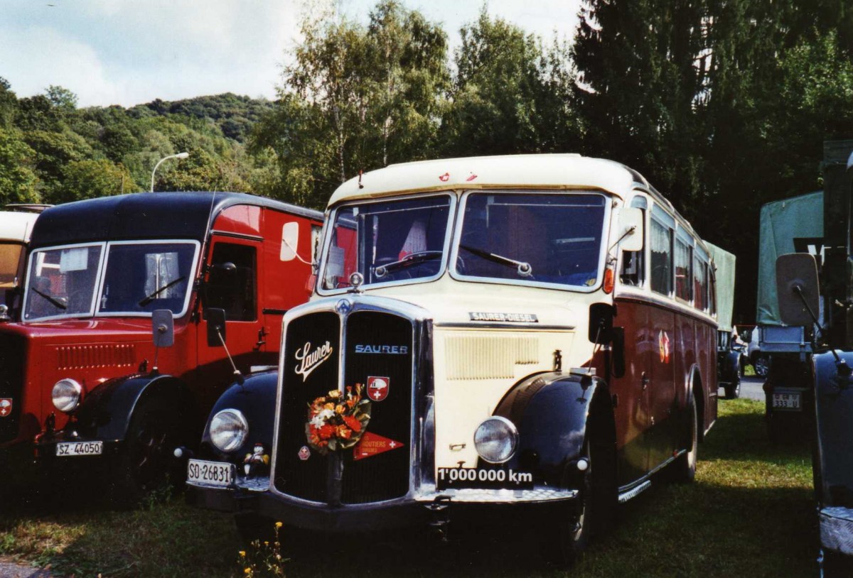(121'003) - Eberhard, Messen - SO 26'831 - Saurer/Lauber (ex Faigaux, Malleray; ex Sch�pbach, Murten; ex Marti, Kallnach) am 12. September 2009 auf dem Monte Ceneri