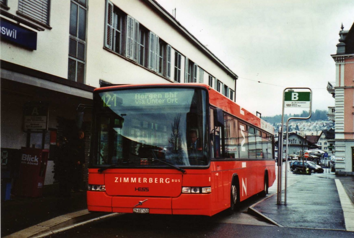 (122'720) - AHW Horgen - Nr. 8/ZH 687'450 - Volvo/Hess am 10. Dezember 2009 beim Bahnhof W�denswil