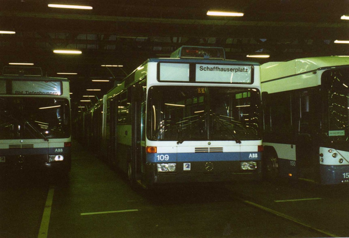 (123'106) - VBZ Z�rich - Nr. 109 - Mercedes Gelenktrolleybus am 13. Dezember 2009 in Z�rich, Garage Hardau