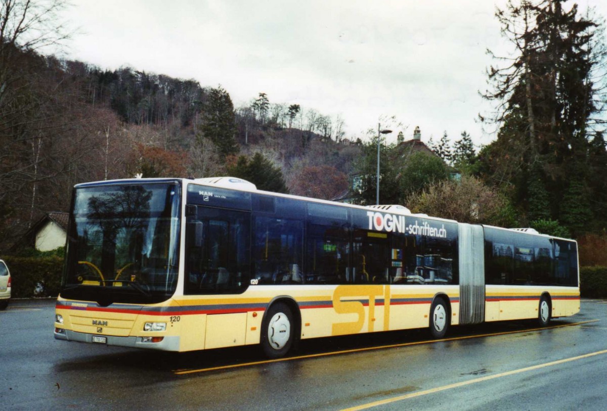(123'412) - STI Thun - Nr. 120/BE 700'120 - MAN am 25. Dezember 2009 bei der Schiffl�ndte Thun