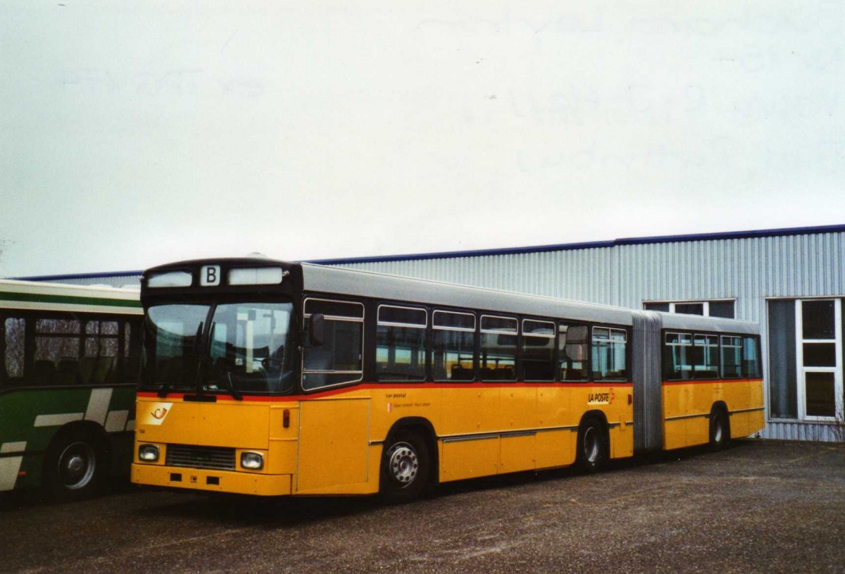 (123'426) - Buchard, Leytron - Nr. 154 - Volvo/R&J-Hess (ex TPG Gen�ve Nr. 174) am 1. Januar 2010 in Biel, Rattinbus