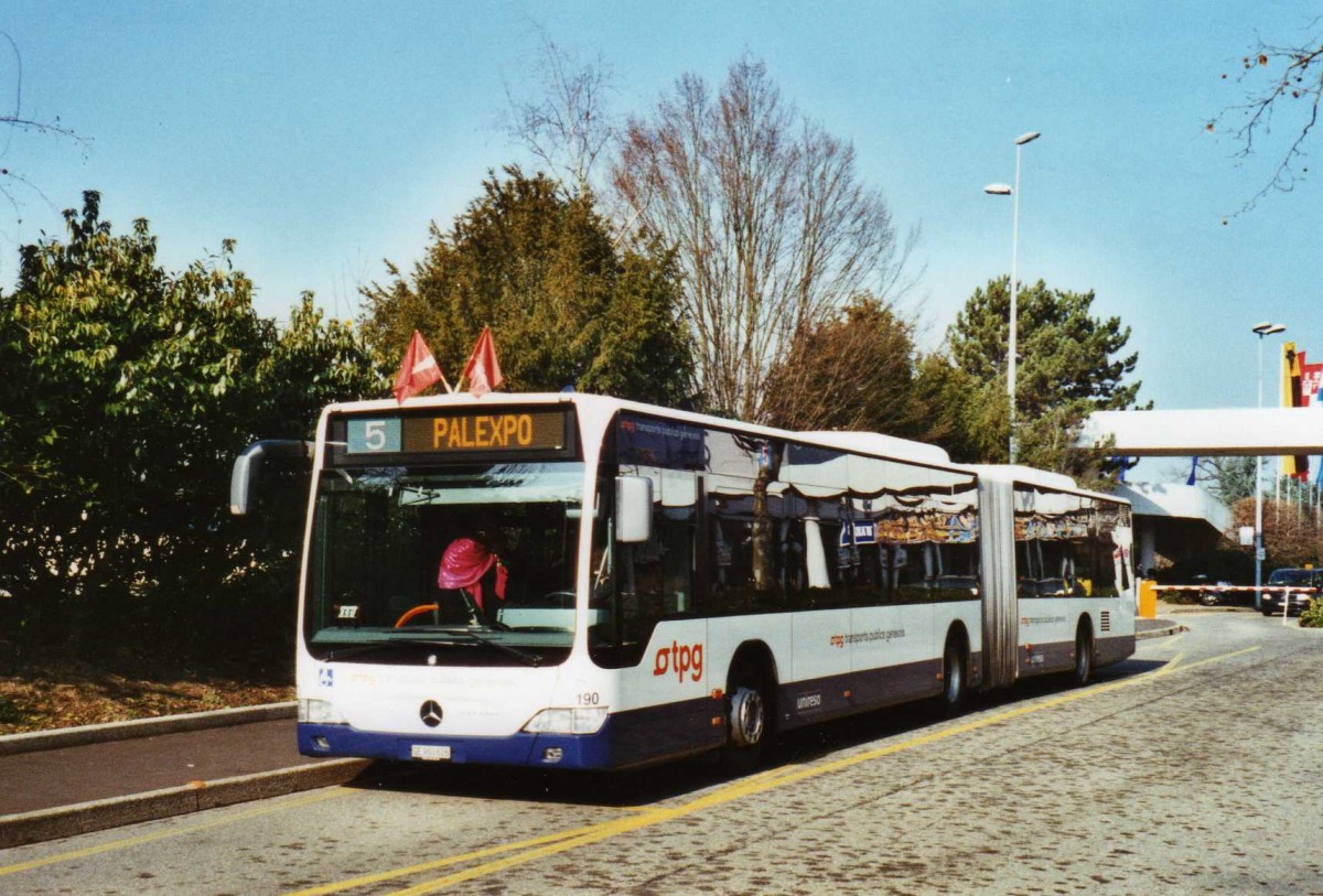 (124'906) - TPG Gen�ve - Nr. 190/GE 960'626 - Mercedes am 13. M�rz 2010 in Gen�ve, Palexpo