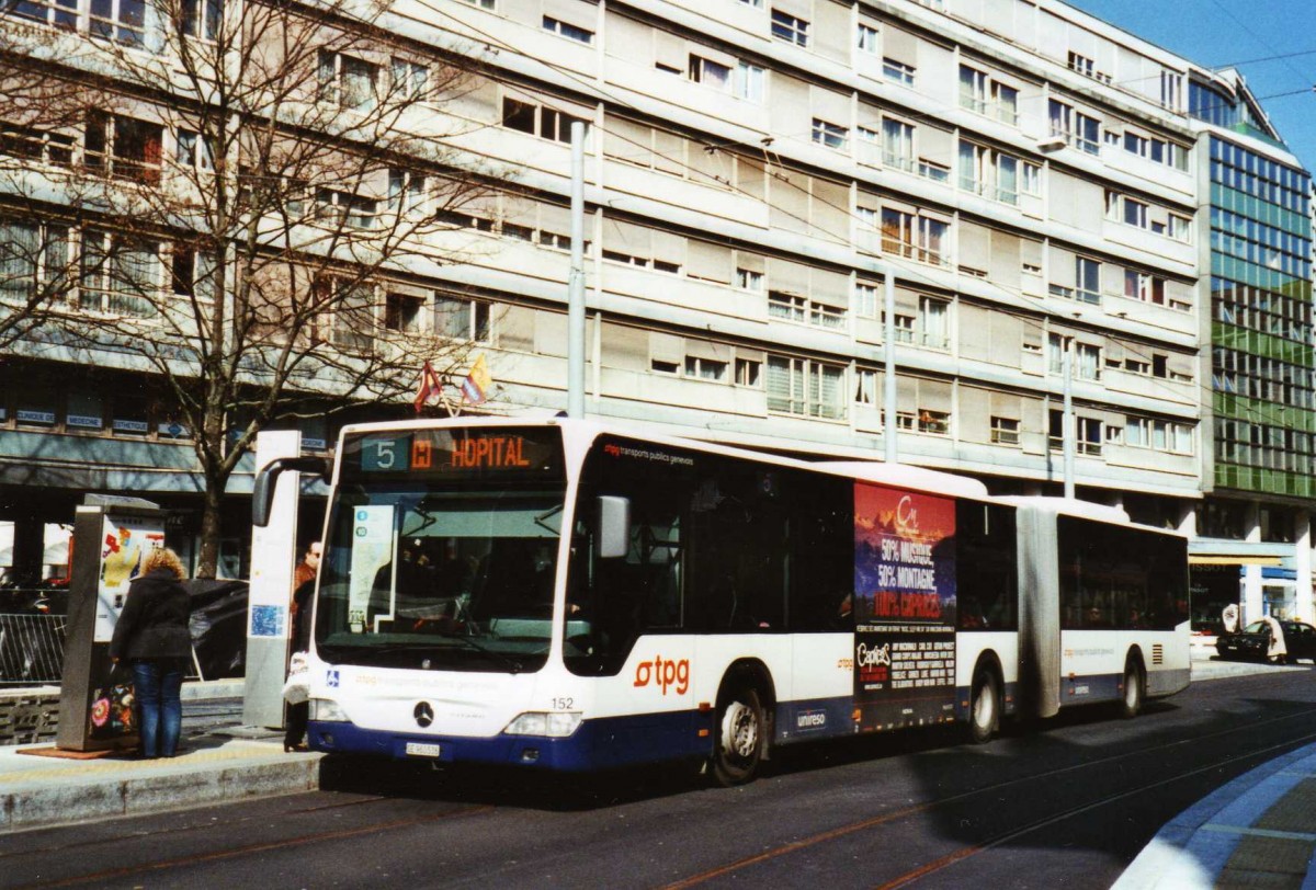 (125'004) - TPG Gen�ve - Nr. 152/GE 960'536 - Mercedes am 13. M�rz 2010 in Gen�ve, Coutance
