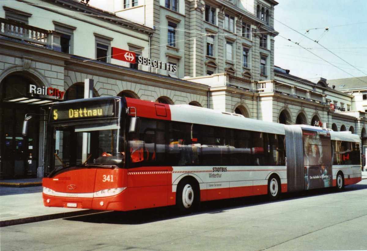 (125'102) - SW Winterthur - Nr. 341/ZH 745'341 - Solaris am 17. M�rz 2010 beim Hauptbahnhof Winterthur