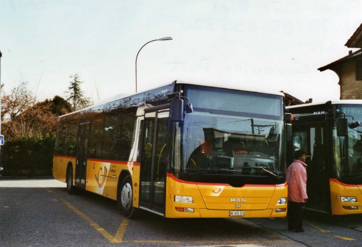 (125'209) - Funi-Car, Biel - Nr. 20/BE 655'320 - MAN am 22. M�rz 2010 in La Neuveville, Post