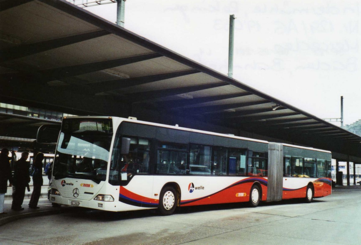(125'421) - Inderm�hle, Rekingen - Nr. 129/AG 19'063 - Mercedes (ex Meier, Untersiggenthal Nr. 713) am 14. April 2010 beim Bahnhof Baden