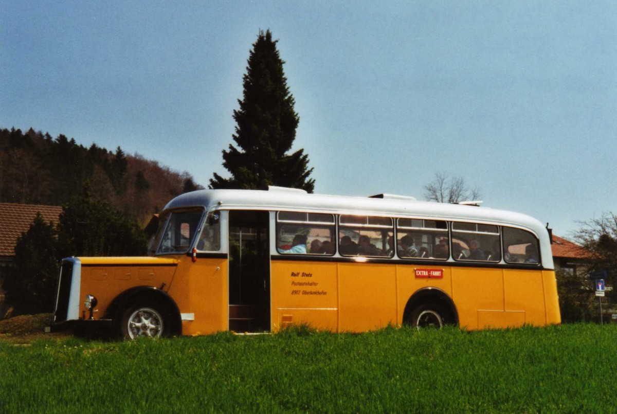 (125'633) - Stutz, Oberlunkhofen - AG 8341 - Saurer/T�schr (ex Dubs, Stallikon) am 24. April 2010 in Aeugst, H�chweg