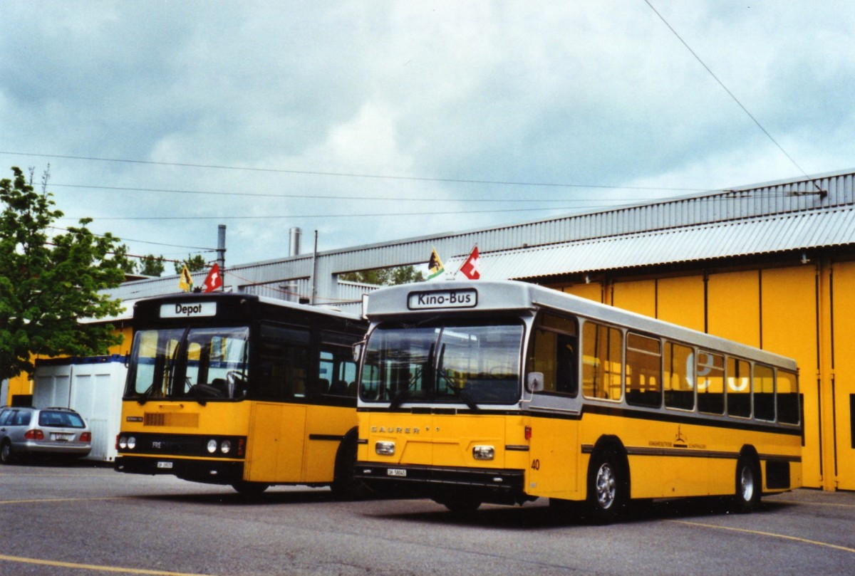 (126'311) - Wanner, Schleitheim - Nr. 40/SH 58'045 - Saurer/Hess (ex Riklic, Schaffhausen; ex VBSH Schaffhausen Nr. 40; ex VBSH Schaffhausen Nr. 19) am 16. M�rz 2010 in Schaffhausen, Busdepot VBSH