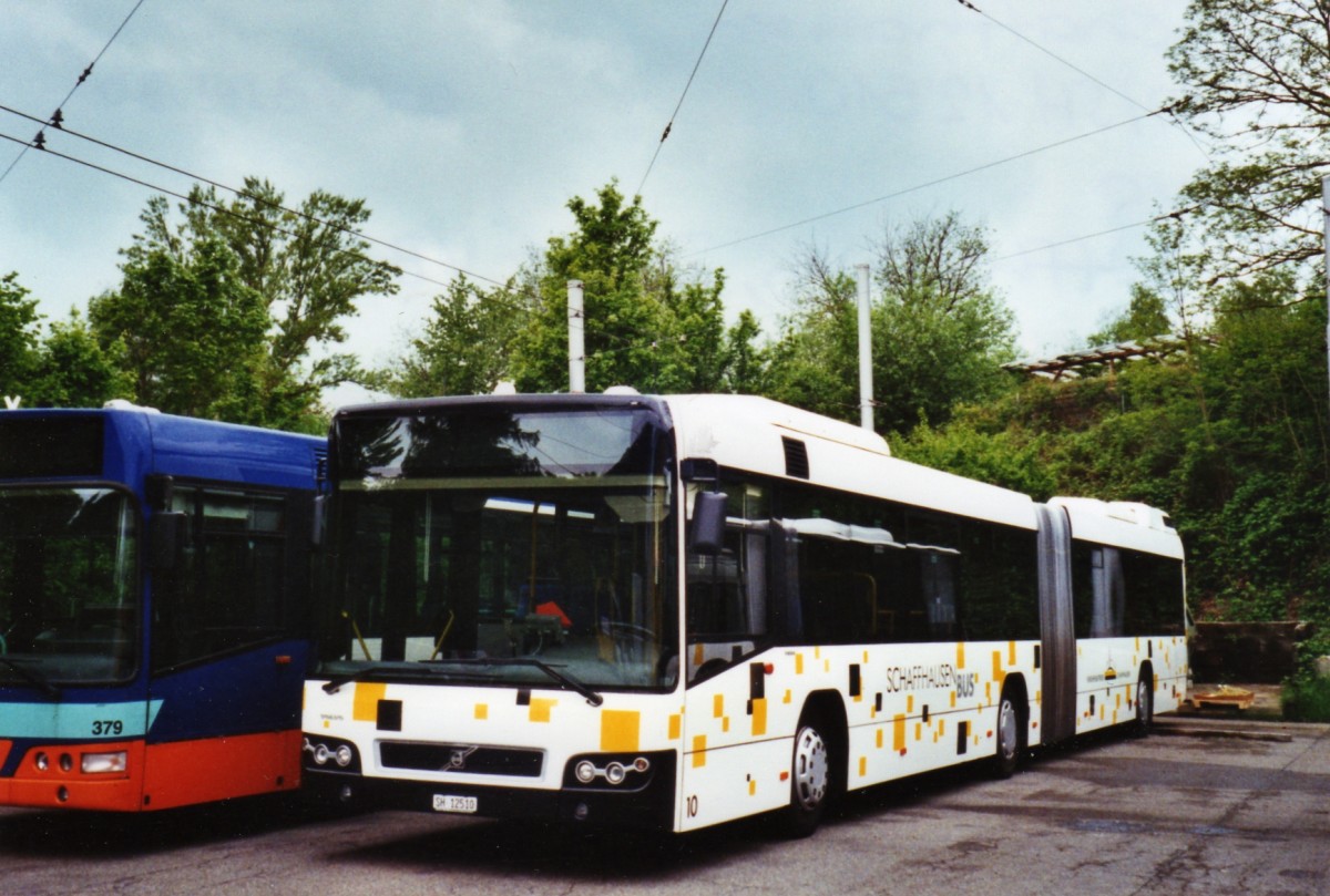 (126'315) - SB Schaffhausen - Nr. 10/SH 12'510 - Volvo (ex VBSH Schaffhausen Nr. 30; ex Vorf�hrfahrzeug) am 16. Mai 2010 in Schaffhausen, Busdepot VBSH