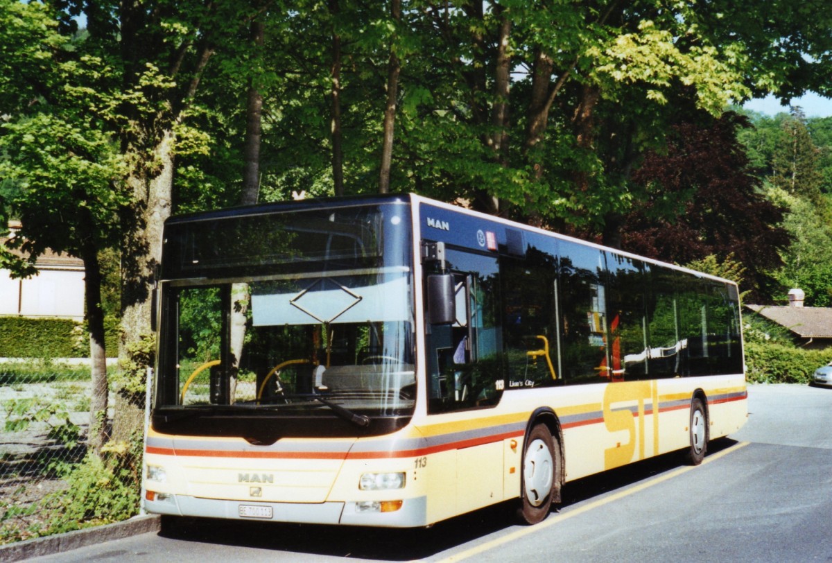 (126'516) - STI Thun - Nr. 113/BE 700'113 - MAN am 24. Mai 2010 bei der Schiffl�ndte Thun
