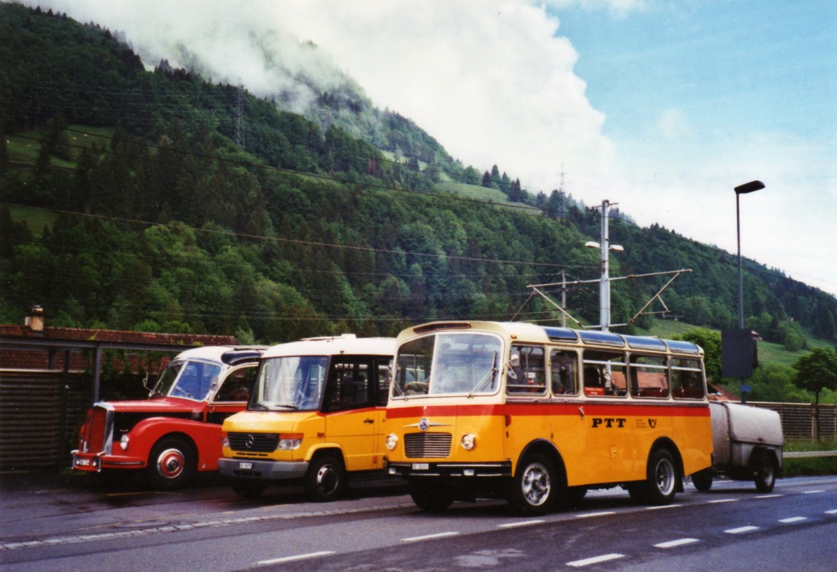 (126'607) - Schmid, Th�rishaus - Nr. 9/BE 26'105 - Saurer/R&J (ex Geiger, Adelboden Nr. 9) am 29. Mai 2010 beim Bahnhof Reichenbach