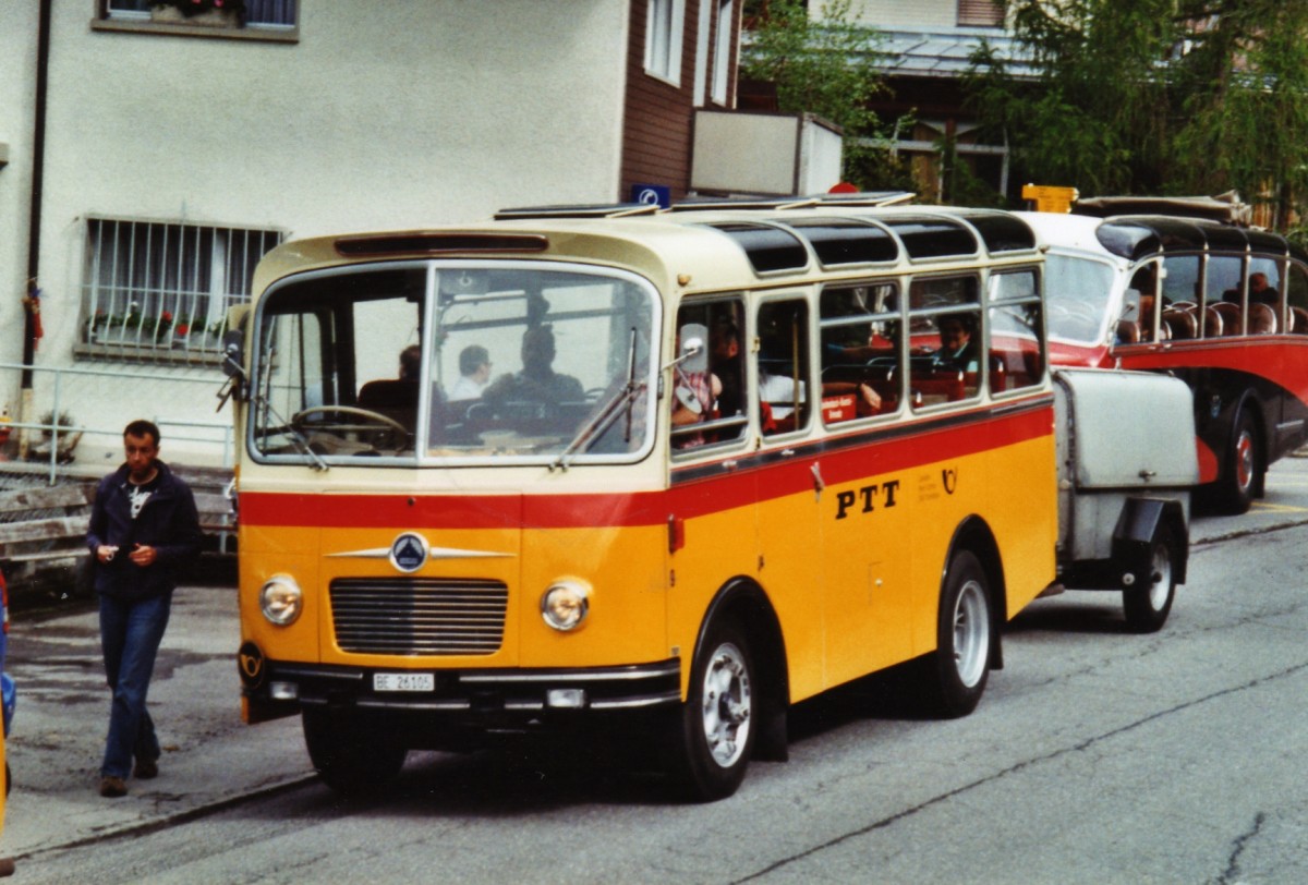 (126'621) - Schmid, Th�rishaus - Nr. 9/BE 26'105 - Saurer/R&J (ex Geiger, Adelboden Nr. 9) am 29. Mai 2010 in Kiental, Post