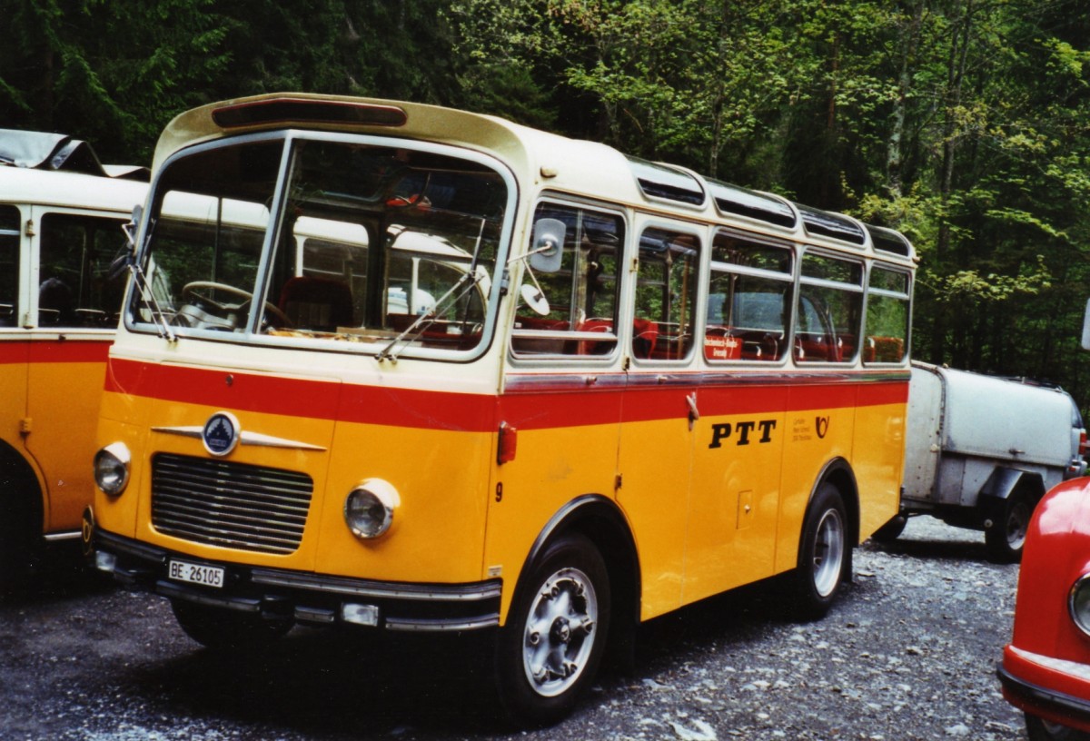 (126'628) - Schmid, Th�rishaus - Nr. 9/BE 26'105 - Saurer/R&J (ex Geiger, Adelboden Nr. 9) am 29. Mai 2010 in Kiental, Tschingel
