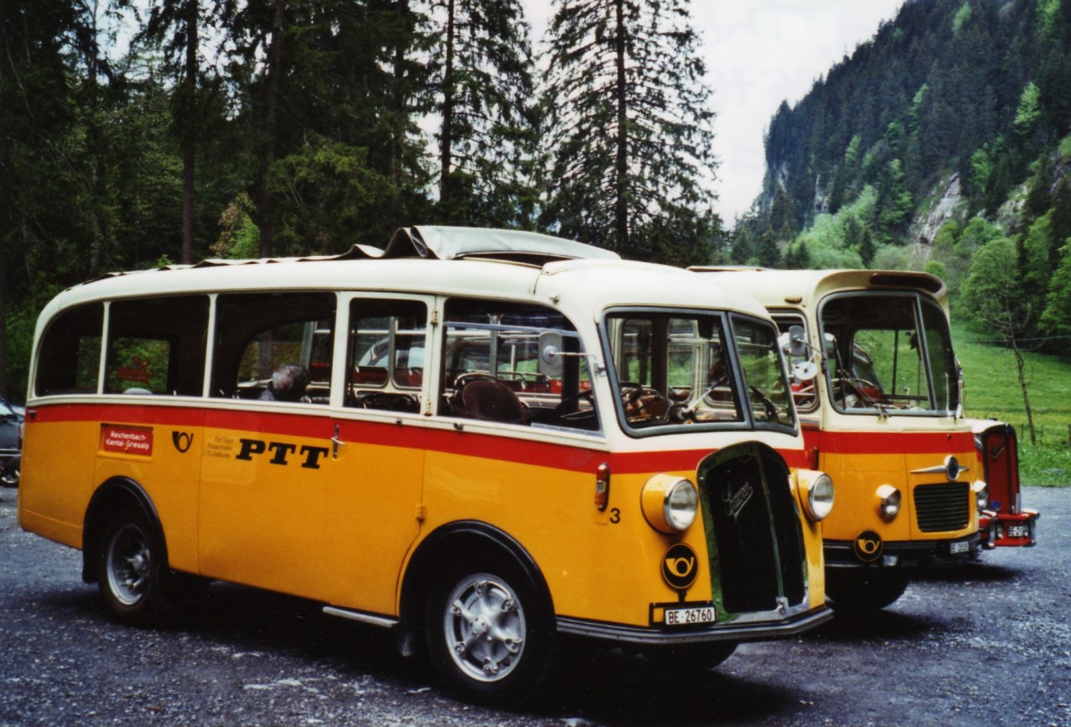 (126'629) - Schmid, Th�rishaus - Nr. 3/BE 26'760 - Saurer/Gangloff (ex Geiger, Adelboden Nr. 3) am 29. Mai 2010 in Kiental, Tschingel