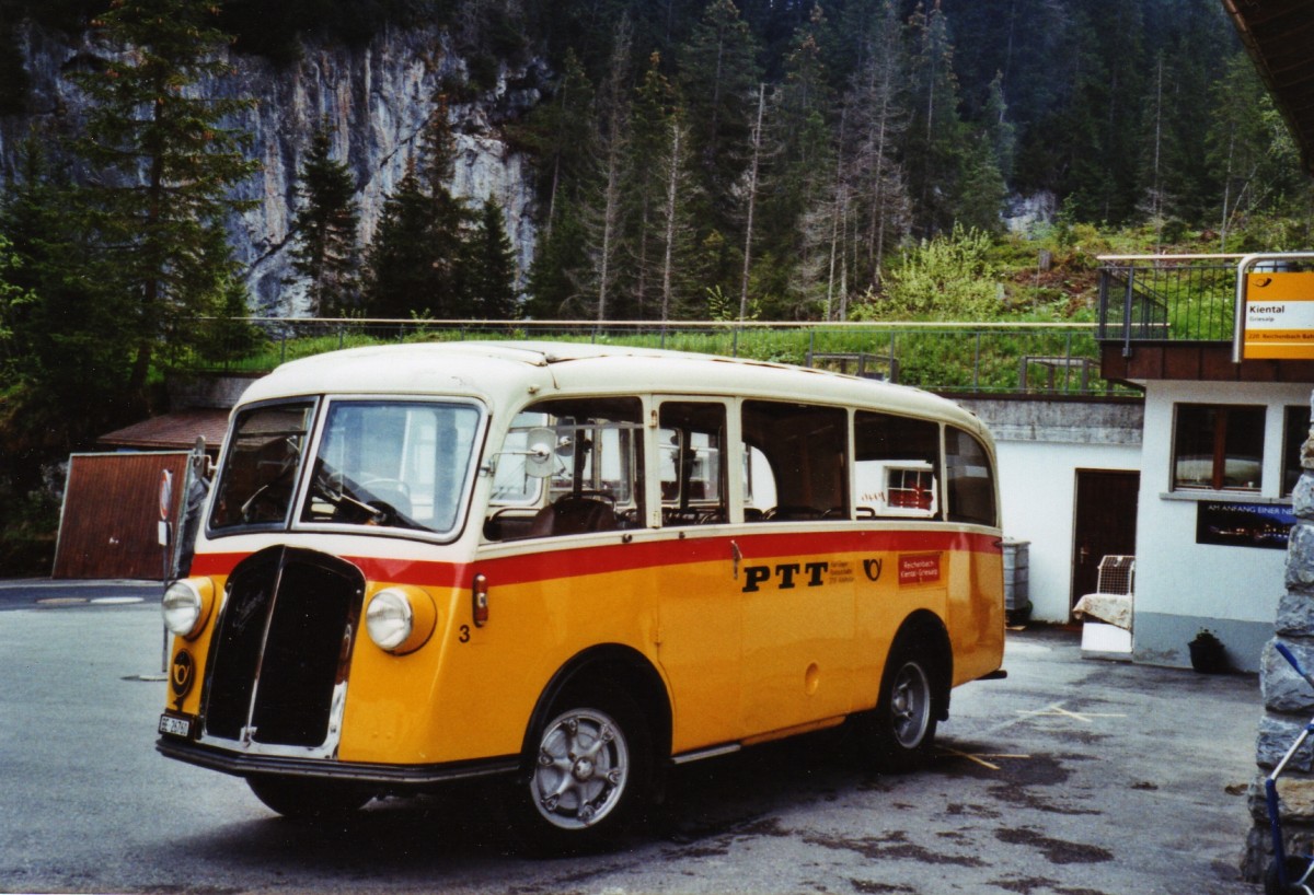 (126'711) - Schmid, Th�rishaus - Nr. 3/BE 26'760 - Saurer/Gangloff (ex Geiger, Adelboden Nr. 3) am 29. Mai 2010 auf der Griesalp