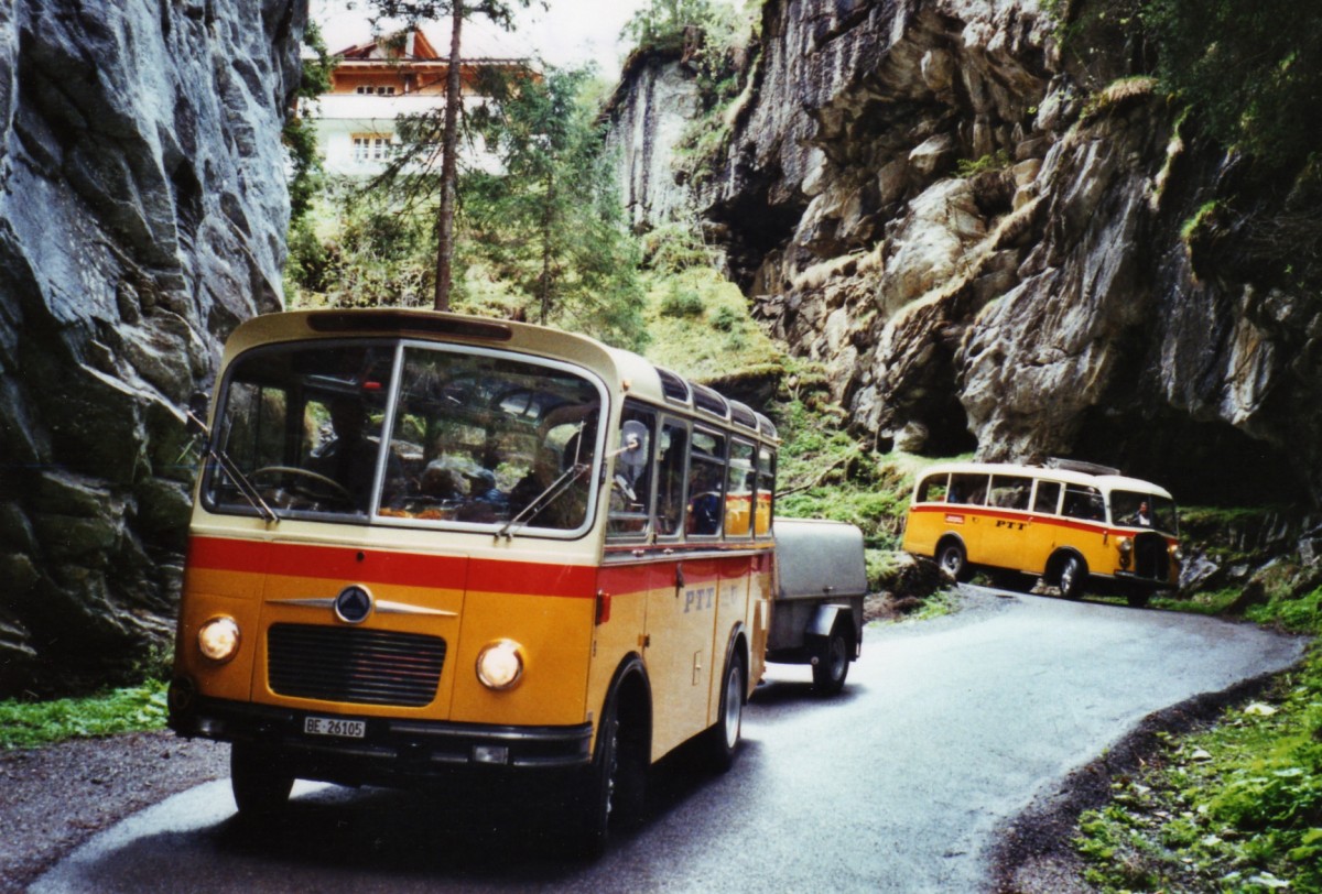 (126'726) - Schmid, Th�rishaus - Nr. 9/BE 26'105 - Saurer/R&J (ex Geiger, Adelboden Nr. 9) am 29. Mai 2010 in der Griesschlucht bei der Griesalp