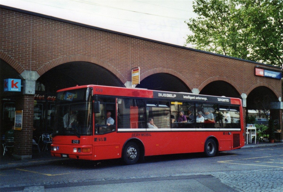 (126'832) - Bernmobil, Bern - Nr. 459/BE 519'459 - MAN/G�ppel am 9. Juni 2010 beim Bahnhof M�nsingen