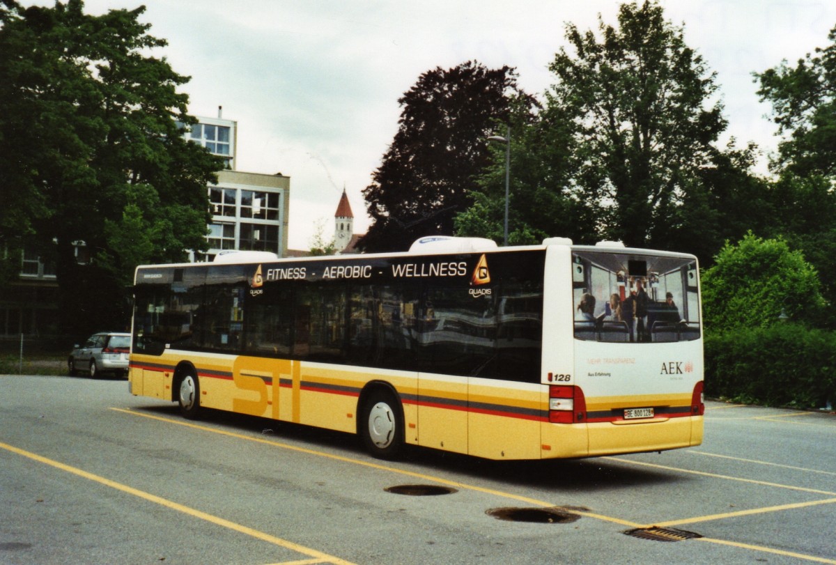 (127'020) - STI Thun - Nr. 128/BE 800'128 - MAN am 20. Juni 2010 bei der Schiffl�ndte Thun