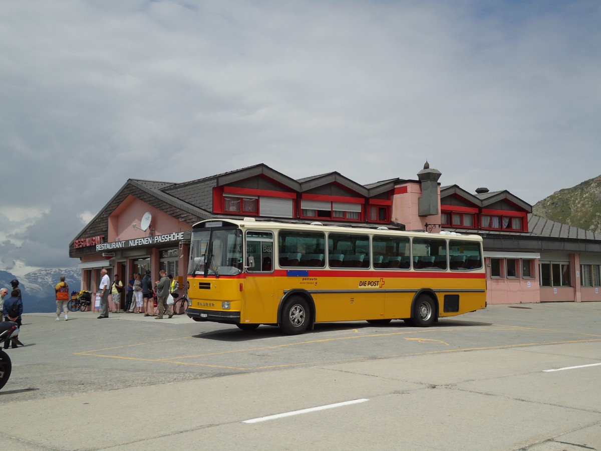 (127'557) - AVG Meiringen - Nr. 74/BE 607'481 - Saurer/R&J (ex P 24'357) am 4. Juli 2010 in Nufenen, Passh�he