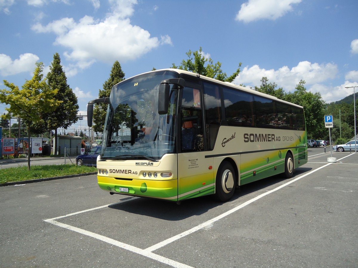 (127'633) - Sommer, Gr�nen - BE 26'602 - Neoplan am 5. Juli 2010 in Thun, Seestrasse