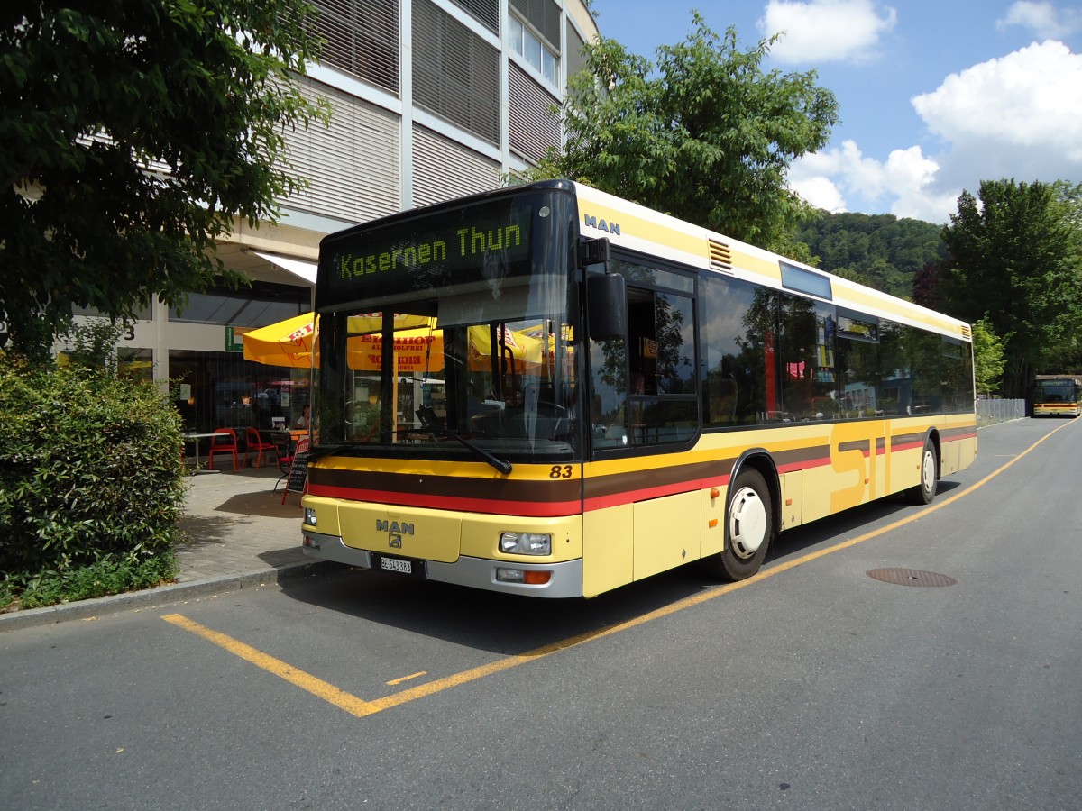 (127'634) - STI Thun - Nr. 83/BE 543'383 - MAN am 5. Juli 2010 bei der Schiffl�ndte Thun