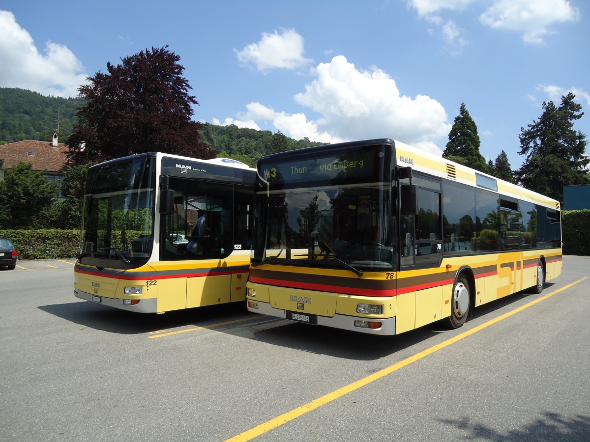(127'636) - STI Thun - Nr. 78/BE 265'478 - MAN am 5. Juli 2010 bei der Schiffl�ndte Thun
