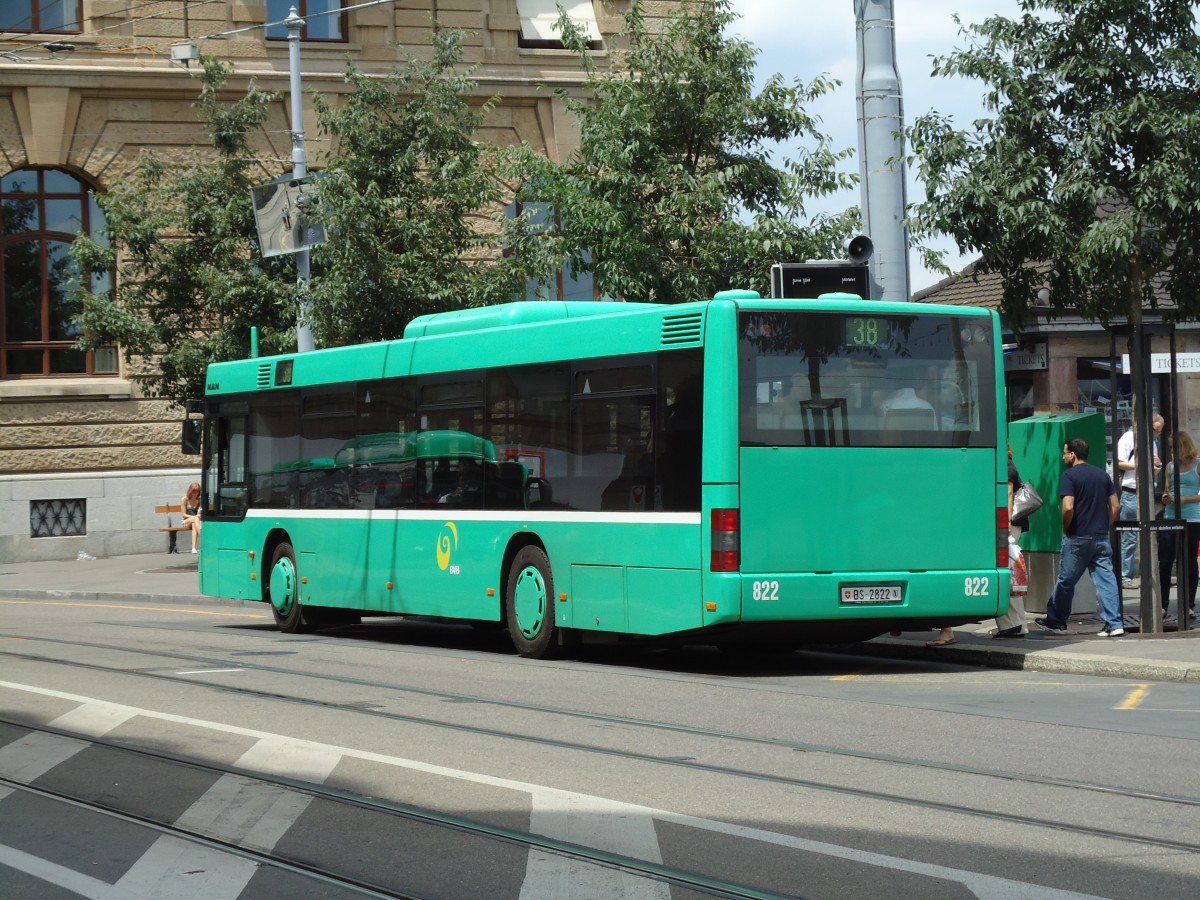 (127'670) - BVB Basel - Nr. 822/BS 2822 - MAN am 6. Juli 2010 in Basel, Schiffl�nde