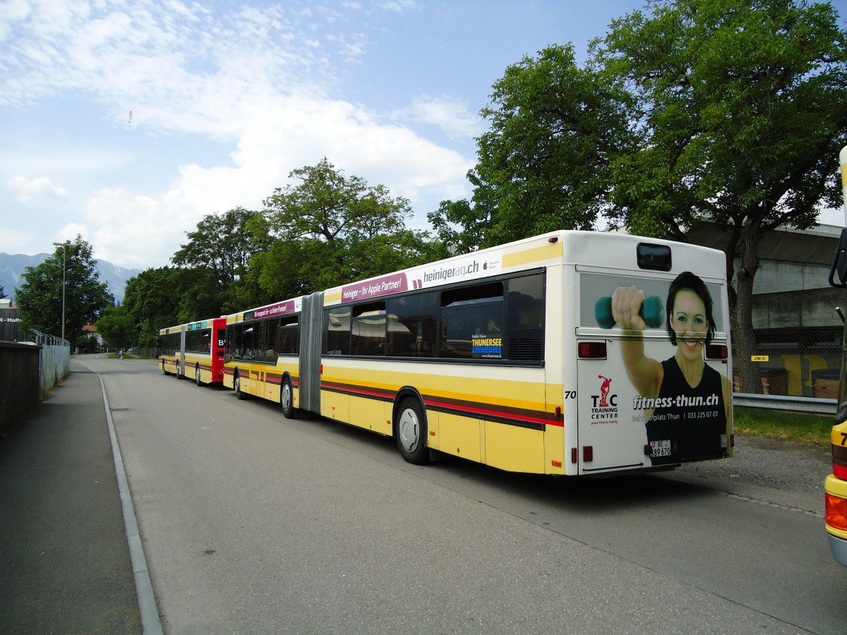 (127'943) - STI Thun - Nr. 70/BE 389'670 - MAN am 11. Juli 2010 in Thun, R�tlistrasse