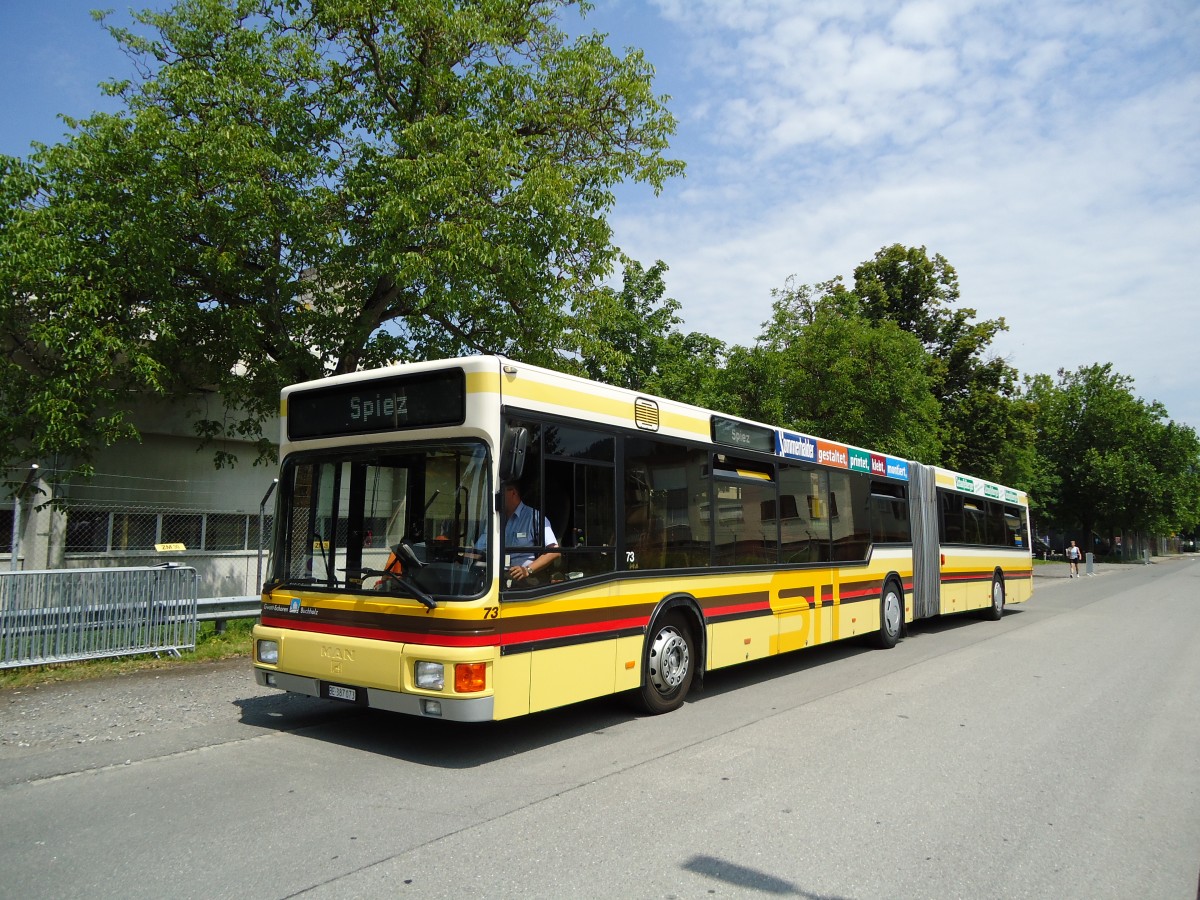 (127'947) - STI Thun - Nr. 73/BE 387'073 - MAN am 11. Juli 2010 in Thun, R�tlistrasse