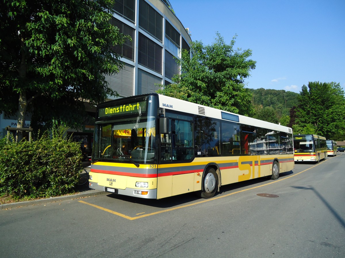 (127'990) - STI Thun - Nr. 101/BE 577'101 - MAN am 15. Juli 2010 bei der Schiffl�ndte Thun