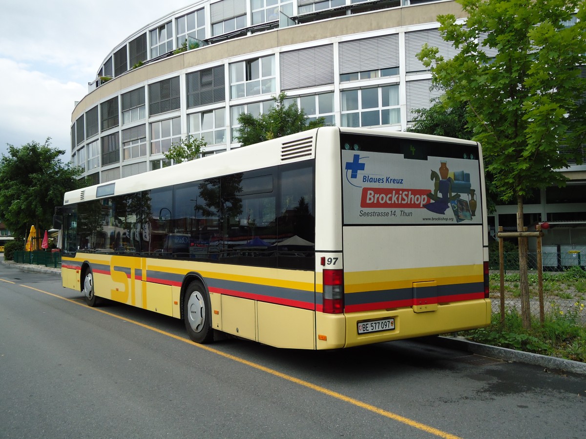 (128'010) - STI Thun - Nr. 97/BE 577'097 - MAN am 24. Juli 2010 bei der Schiffl�ndte Thun
