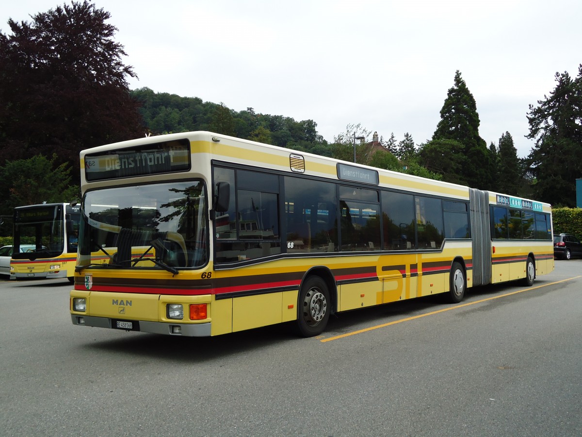 (128'011) - STI Thun - Nr. 68/BE 458'568 - MAN am 24. Juli 2010 bei der Schiffl�ndte Thun