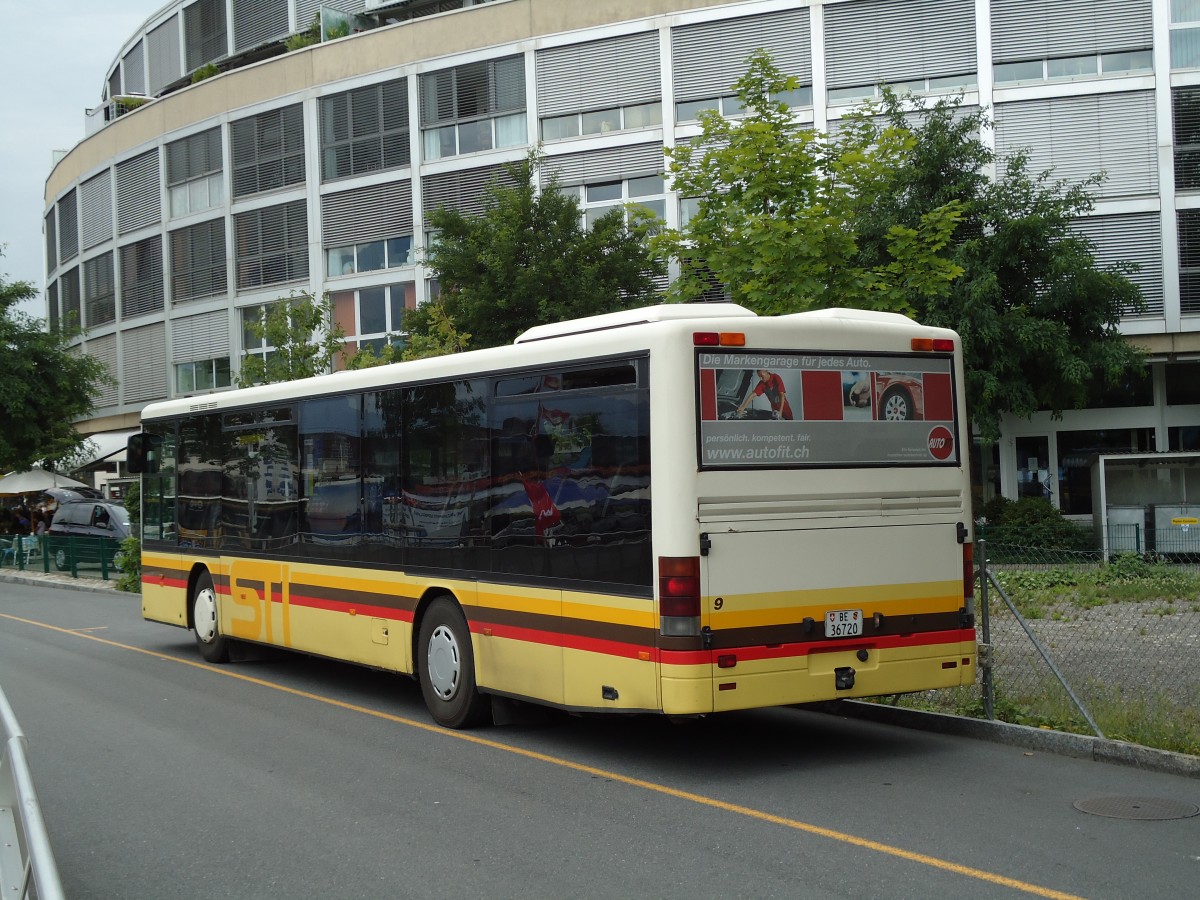 (128'119) - STI Thun - Nr. 9/BE 36'720 - Setra (ex AvH Heimenschwand Nr. 9) am 28. Juli 2010 bei der Schiffl�ndte Thun