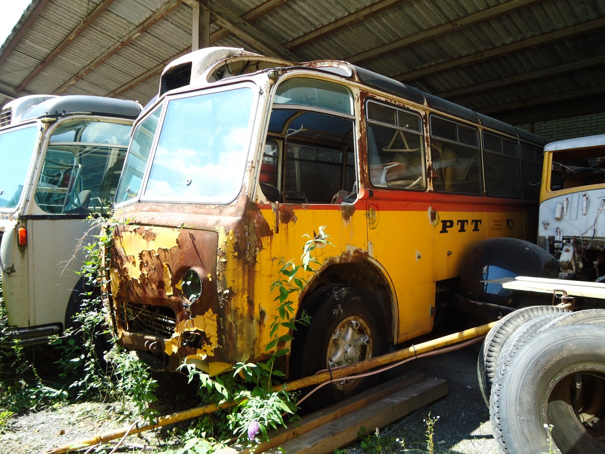 (128'262) - Jauch, G�senen - Saurer/T�scher (ex P 24'115) am 7. August 2010 in N�fels, Industrie (Teilaufnahme)
