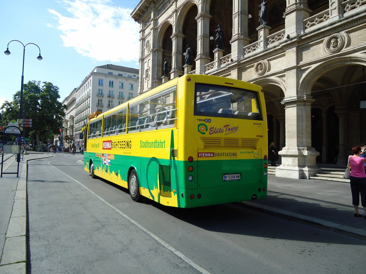 (128'403) - Elite Tours, Wien - W 5296 MW - Temsa am 9. August 2010 in Wien-K�rntner Ring, Oper