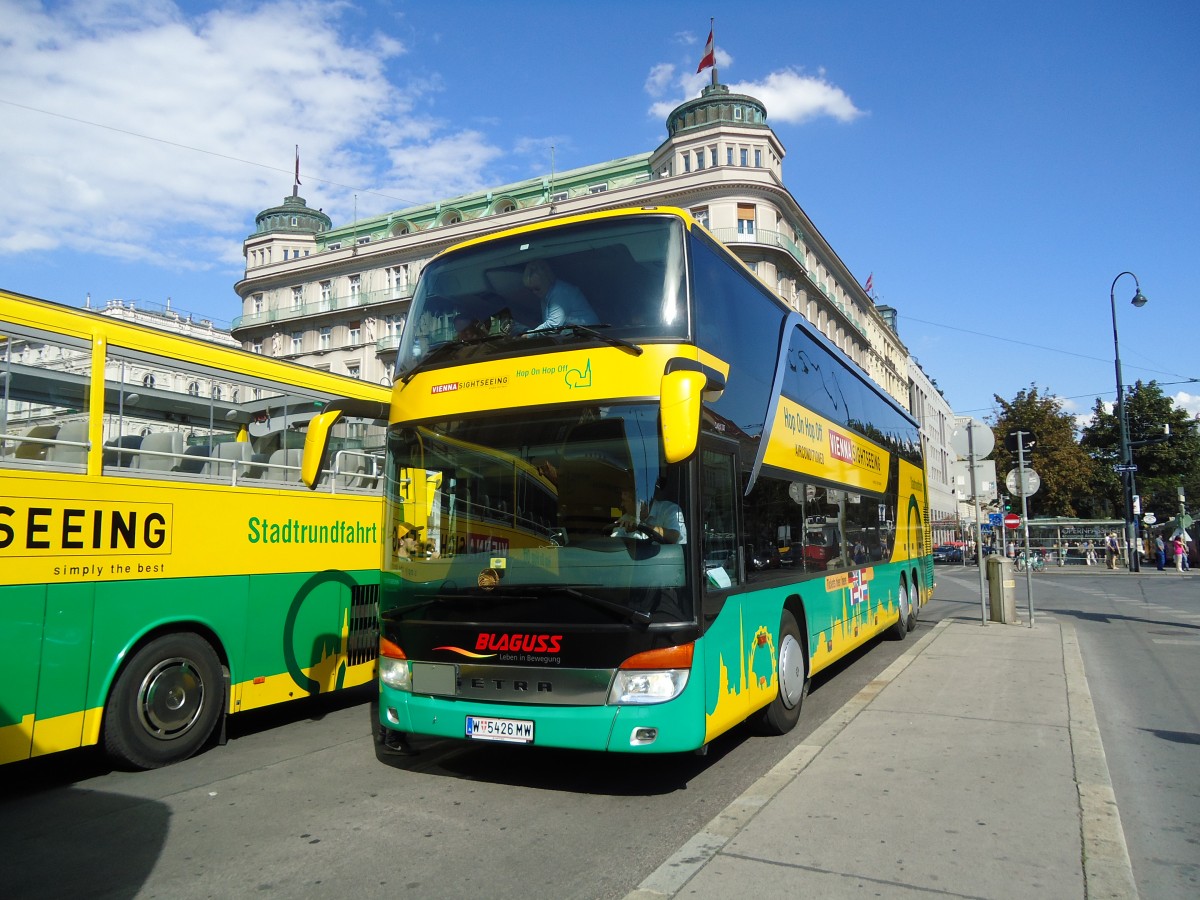 (128'404) - Blaguss, Wien - W 5426 MW - Setra am 9. August 2010 in Wien-K�rntner Ring, Oper
